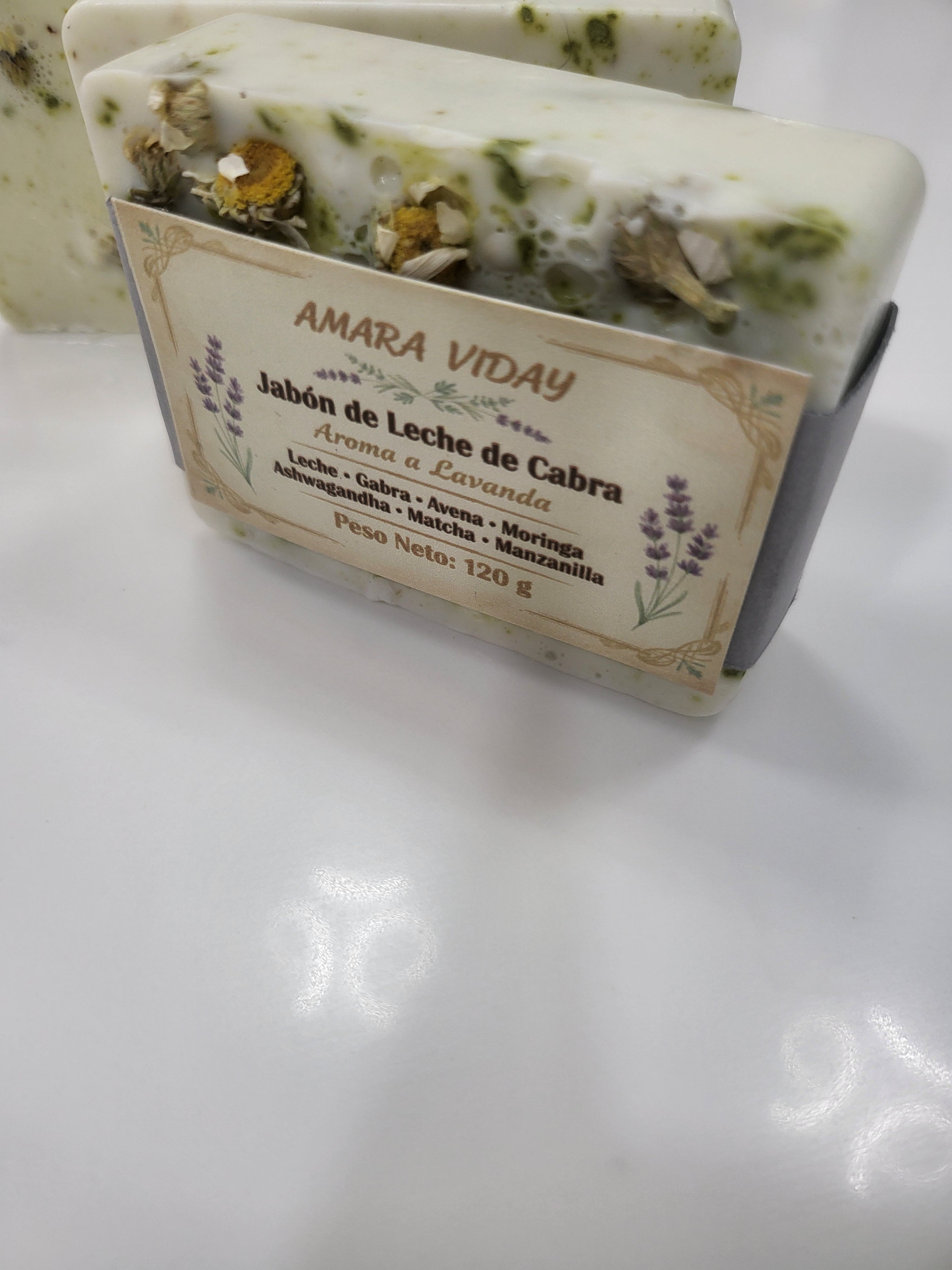 Jabón Artesanal de Leche de Cabra, Ashwagandha y Avena