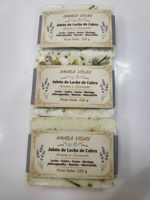 Jabón Artesanal de Leche de Cabra, Ashwagandha y Avena