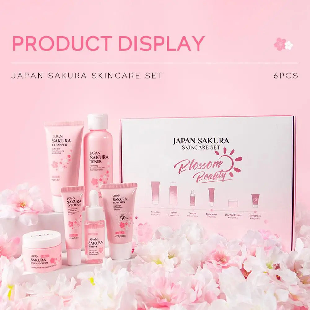 Set de Cuidado Facial de Sakura LAIKOU | Kit Premium de 6 Piezas
