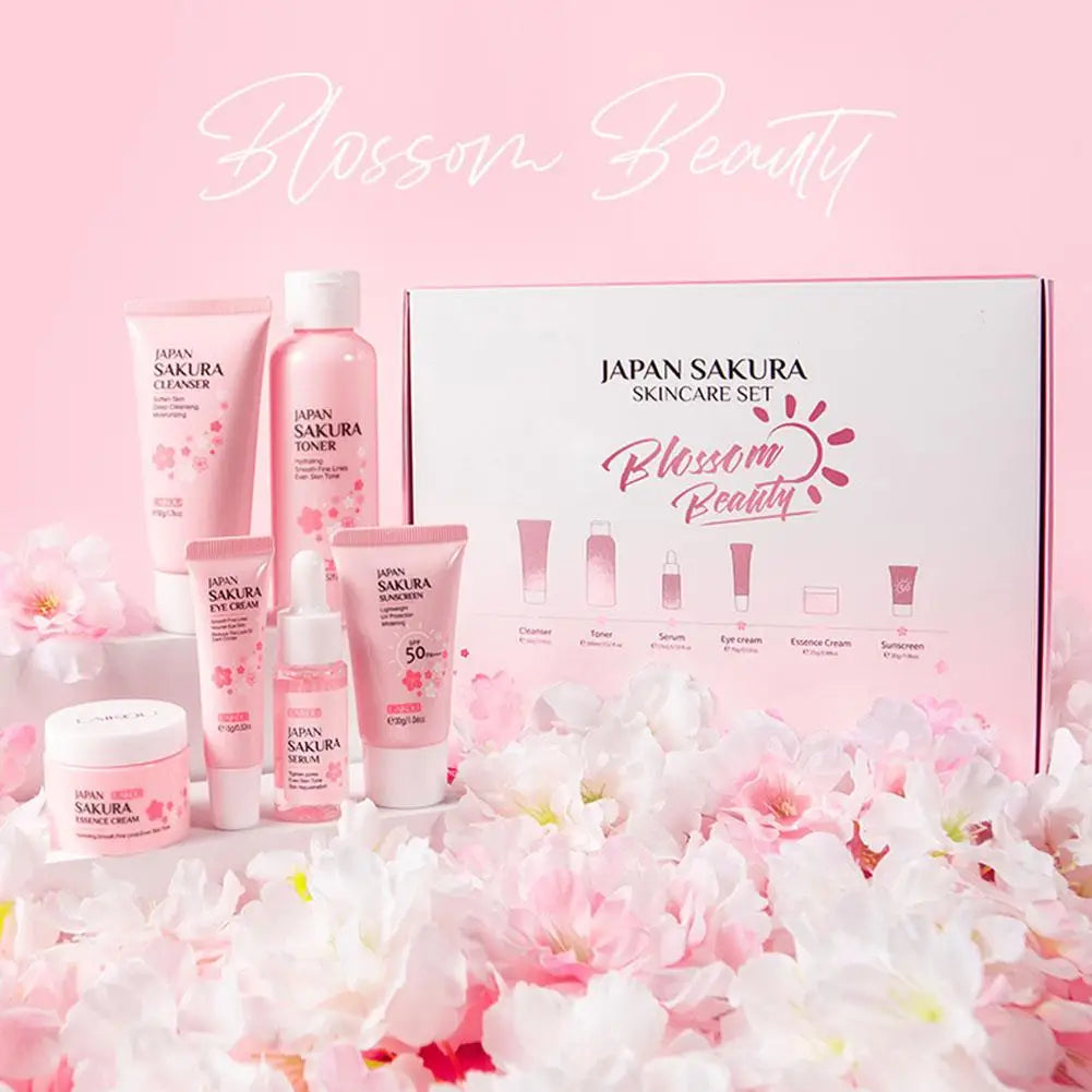 Set de Cuidado Facial de Sakura LAIKOU | Kit Premium de 6 Piezas